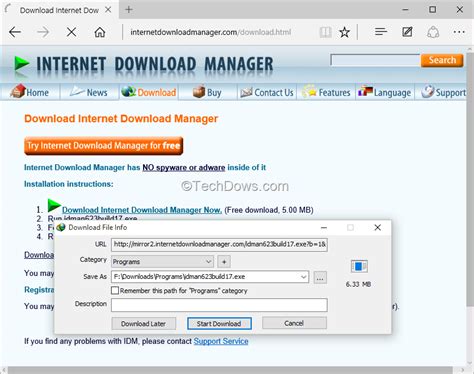 Internet download manager 6.38 is available as a free download from our software library. IDM 6.23 Build 17 adds Support for Microsoft Edge browser