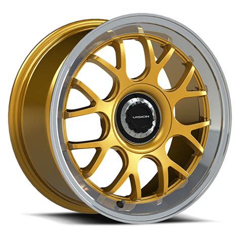 Vision Alpine 478 Wheels Rims 18x85 5x100 5x115 Gold Machined Lip 35mm