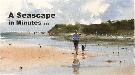 A Seascape In Minutes Watercolor Tutorial Demo Youtube