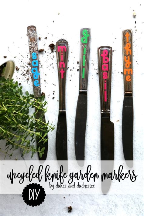Diy Upcycled Knife Garden Markers Dukes And Duchesses