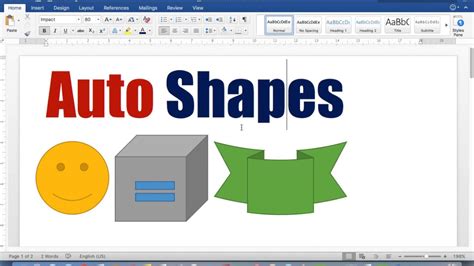 How To Insert Autoshapes In Ms Word Work With Auto Shapes Ms Word