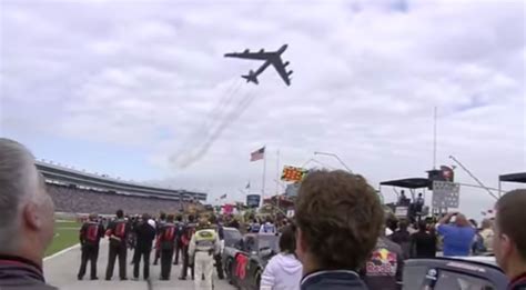 B 52 Flying Over Nascar Race During Anthem Most American Thing Youll