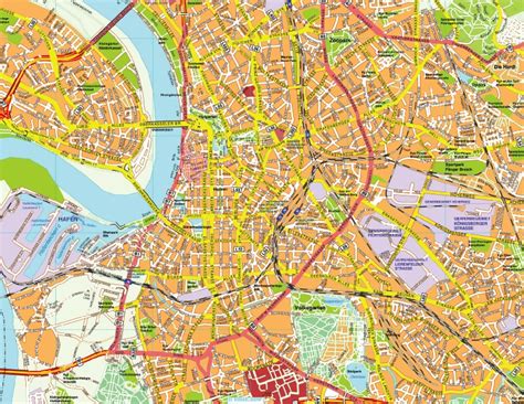 Dusseldorf Karta Duitsland Dusseldorf Mappa Germania Appuntato Steckte