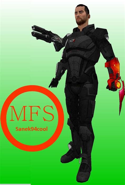 Male Commander Shepard Papercraft Mass Effect 3 By Sanek94ccol On