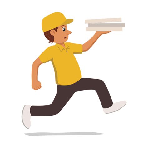 Fast Clipart Delivery Man Pizza Delivery Man Png Transparent Png