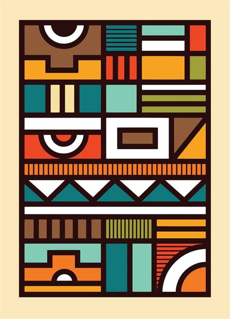 Baba Tjeko Colourful Geometric Illustrations Preserving Basotho Litema