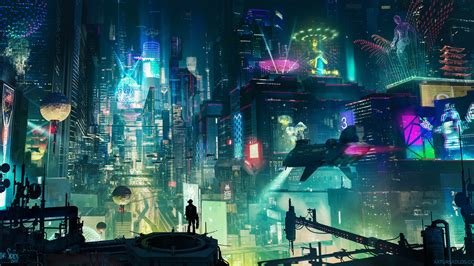 2560x1440 Cyberpunk City 1440p Resolution Hd 4k Wallpapersimagesbackgroundsphotos And Pictures