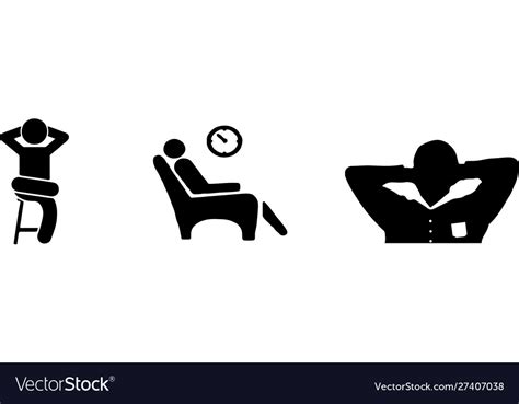 Relax Icon On White Background Royalty Free Vector Image