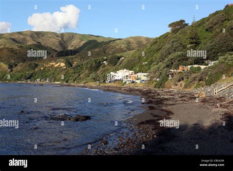 Pukerua Bay The Southern Tip Of The Kapiti Coast New Zealand Stock