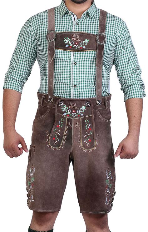 Free Bavarian Shirt Included Authentic Lederhosen For Men Long