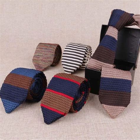 7cm Mens Stripe Ties Neckties For Wedding Korean Mens Knitting Tiemodl