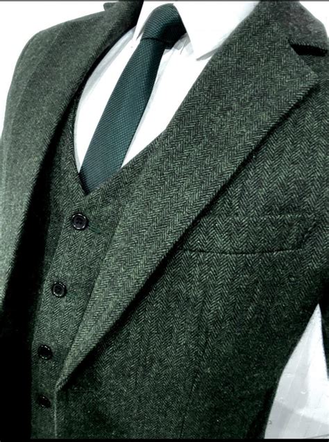 groom green herringbone 3 piece tweed suit 2977420 weddbook