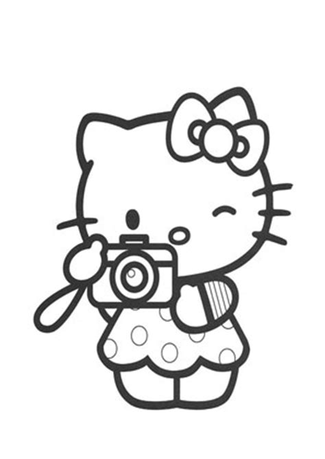 Die fiktive figur, hallo kitty wurde von der in japan ansässigen firma sanrio und erstellt von yuko shimizu produziert. Ausmalbilder Kitty mit Foto Apparat - Hello Kitty ...