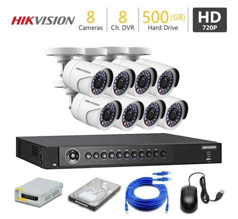 Hikvision Channel Full Hd Dvr Kit With Cctv Cameras White