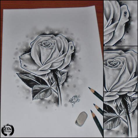Realistic Rose Pencil Drawing By Blazeovsky On Deviantart