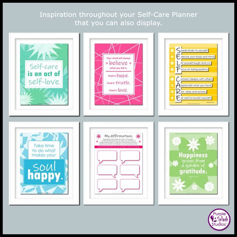 Self Care Printable Planner 32p Workbook Journal Self Love Etsy