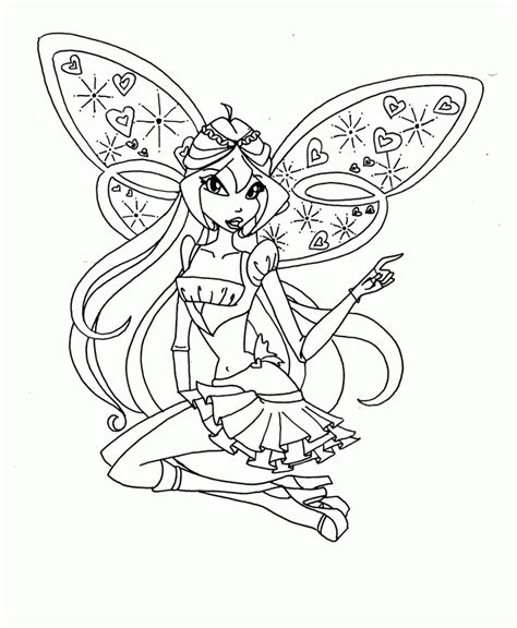 Winx Club Coloring Pages Clip Art Library