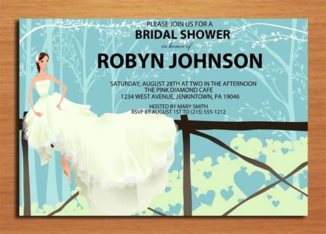 Country Bride Bridal Shower Customized Printable Invitations Diy