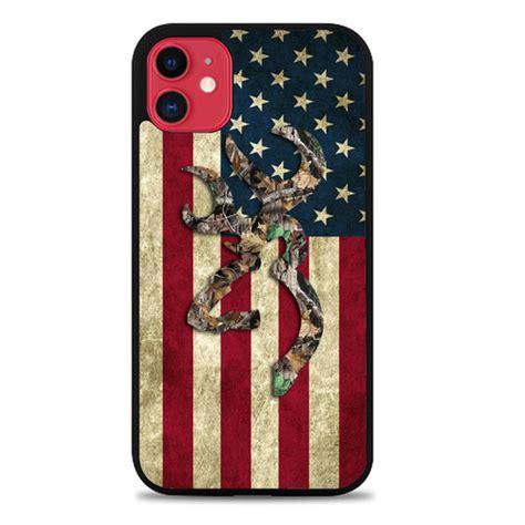 Browning Deer Real Tree Camo Usa Flag L1395 Iphone 11 Case