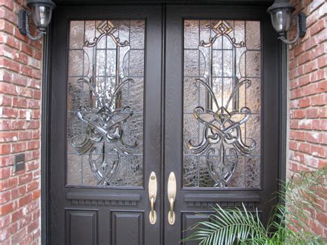 Leaded Glass Entry Door Inserts Glass Designs