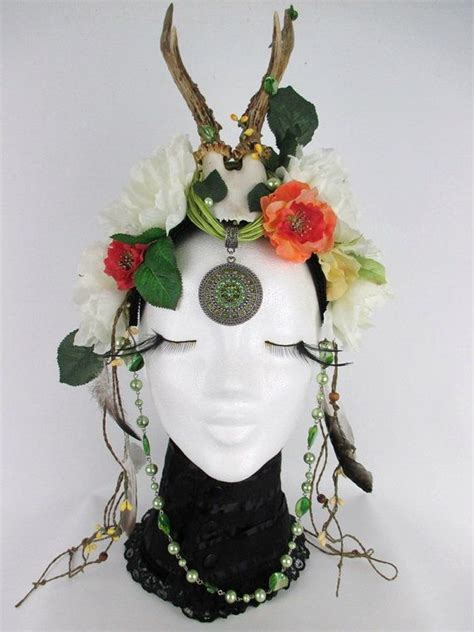 Queen Of The Forest Fairy Headdress Fantasy Headdress Etsy