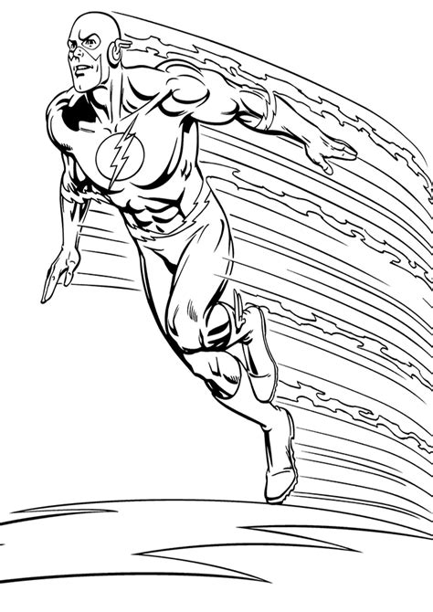 Free And Easy To Print Flash Coloring Pages Superhero Coloring Pages