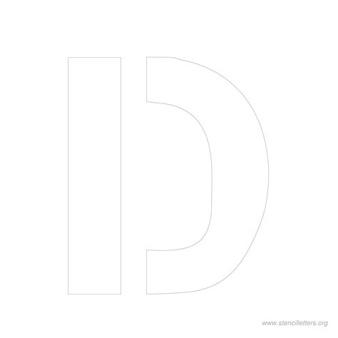 8 inch stencil letter d | Free printable letter stencils, Letter stencils, Letter stencils ...