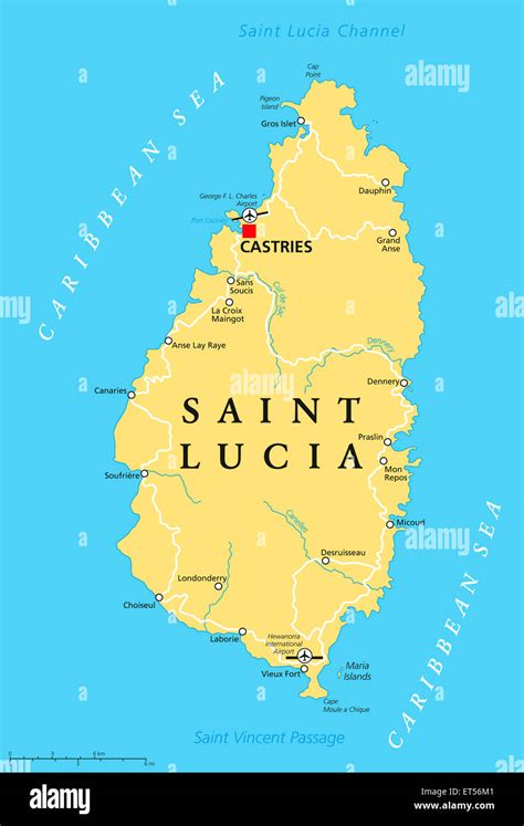 Saint Lucia Island Map Hi Res Stock Photography And Images Alamy
