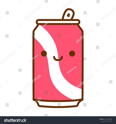 Vector Cartoon Cute Soda Can Icon Stock Vector Royalty Free