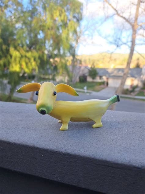 Rare Enesco Banana Dog Home Grown Figurine Dachshund Etsy