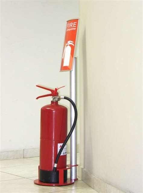 Contractor fire fighting system and fire extinguisher. Vista System International Fire Extinguisher Stand Helps ...