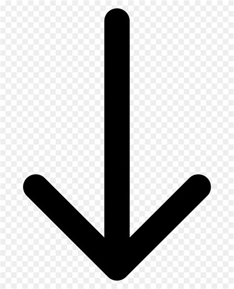 Arrow Pointing Down Arrow Pointing Down Icon Symbol Text Anchor Hd