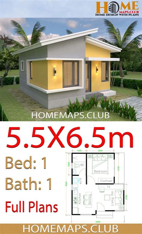 One Bedroom House Plans 6x6 With Shed Roof Tiny House Plans House