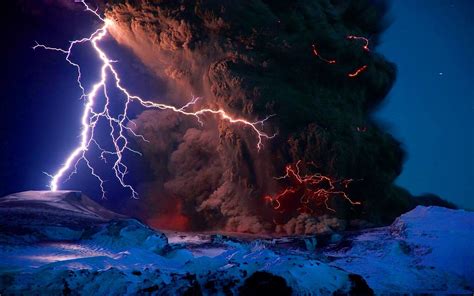 Volcano Lightning Wallpapers Top Free Volcano Lightning Backgrounds