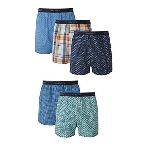Buy Hanes Mens Woven Boxers Pack Moisture Wicking Plaid Boxers