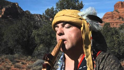 Native American Flute Player Wolfs Robe In Sedona Winter 2011 Youtube