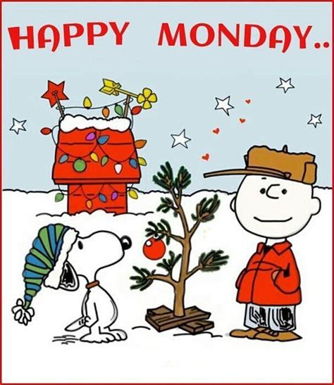 Snoopy Charlie Brown Happy Monday Quote Fun Christmas Decorations