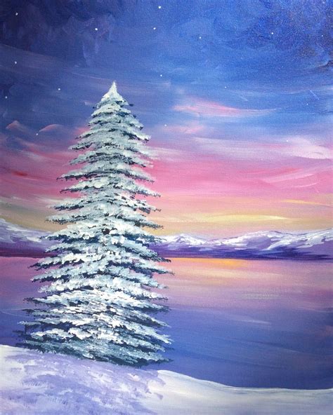 41 Easy Winter Paintings Most Complete Drawer