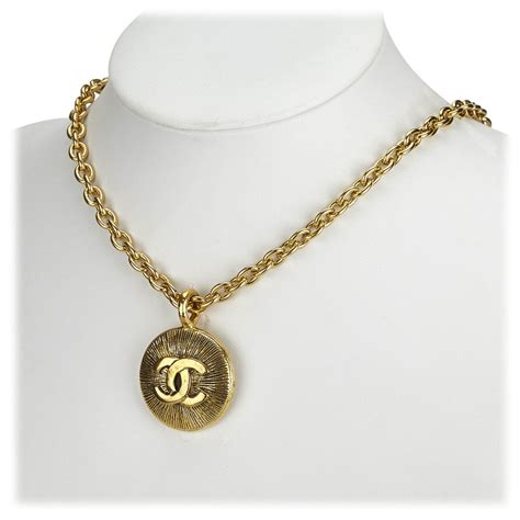Chanel Logo Necklace Gold Chanel Glass Pearls Cc Necklace Gold Pearly