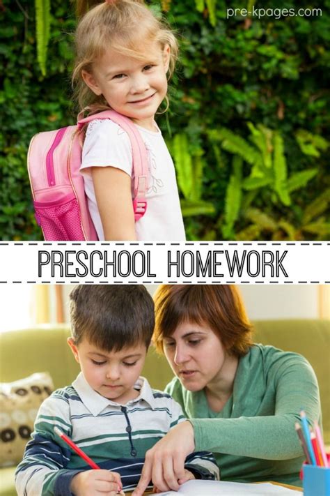 Homework For Preschool Pre K And Kindergarten Tips And Ideas For