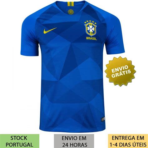 Camisa Brasil Copa do Mundo 2018 Azul Camisola Seleção Brasileira | Camisa seleção brasileira ...