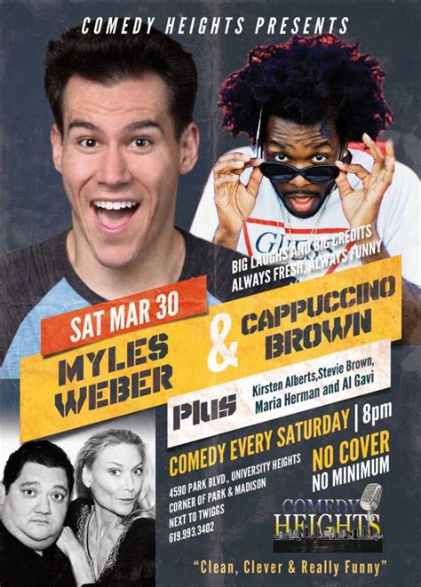 March 29th And 30th On Comedy Heights Myles Weber Comedy Heights