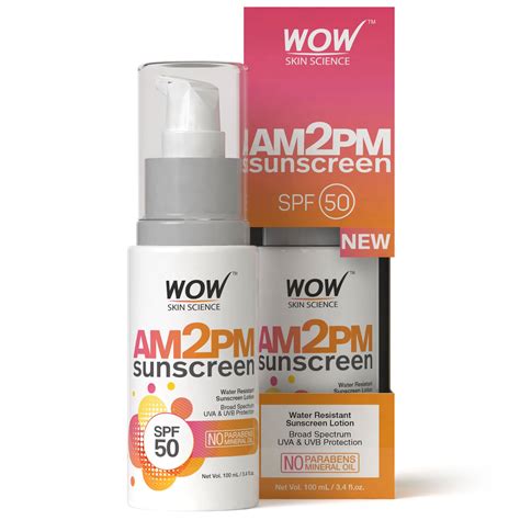 Wow Skin Science Am2pm Sunscreen Sunscreen Lotion Spf 50 Pa 100 Ml