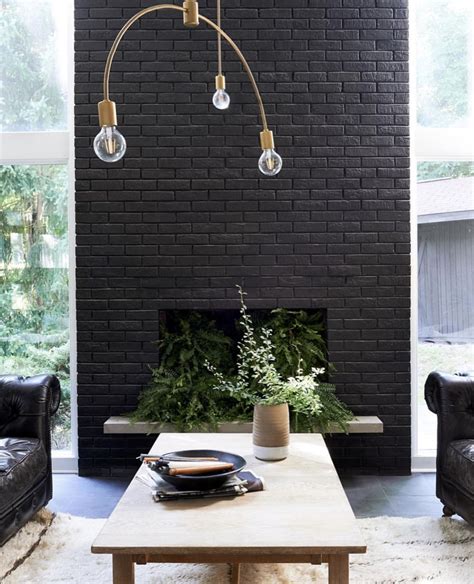 30 Black Brick Fireplace Ideas