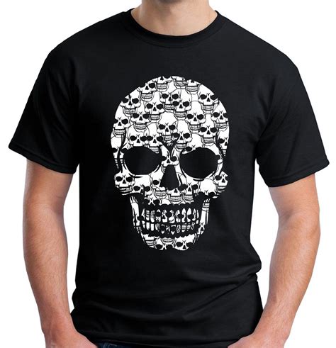 Fashion New Mens Skull Of Skulls T Shirt Pirate Horror Evil Biker Custom Print Casual O