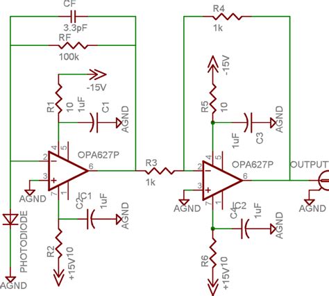 2 Circuit Diagram Of Photodiode Preamplifier Download Scientific