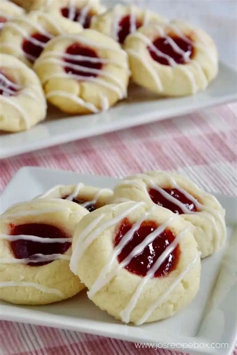 Raspberry Almond Thumbprint Cookies Jos Recipe Box