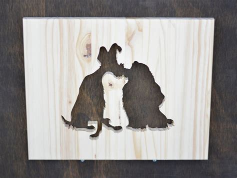 Lady And The Tramp Wood Silhouette Disney Cutout Etsy