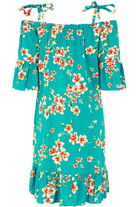 Floral Print Bardot Beach Dress