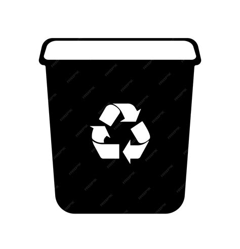 Premium Vector Recycling Bin Silhouette Trash Can Container Garden